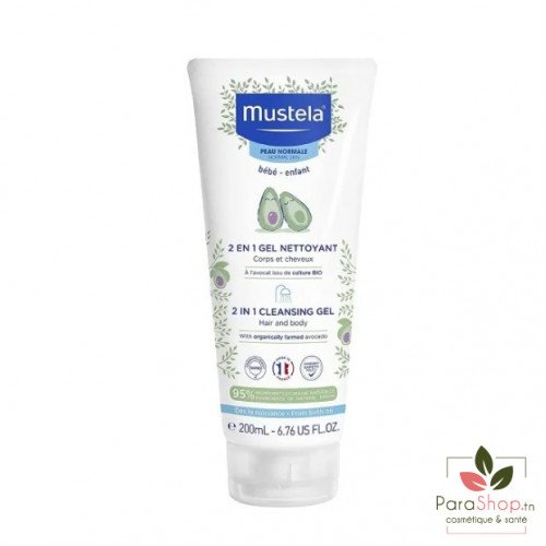 MUSTELA GEL NETTOYANT 2 EN 1 CHEVEUX ET CORPS 200ML