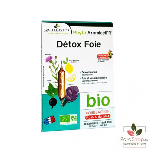 3 CHENES PHYTO AROMICELL’R DETOX FOIE 20 AMPOULES