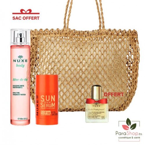 Nuxe Sac Sun Serum En Stick Solaire + Reve de The Eau Exaltante Parfumante