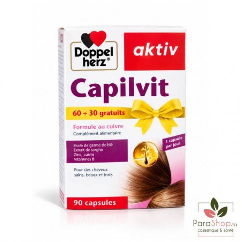AKTIV CAPILVIT AU CUIVRE 90 COMPRIMES ( 60 + 30 GRATUITS )