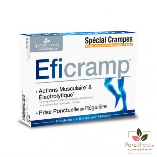 3 CHENES EFICRAMP 30 COMPRIMES