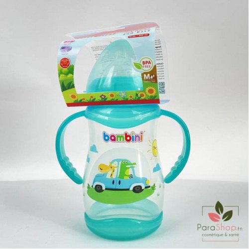BAMBINI BIBERON LARGE AVEC ANSES 300ML - 904