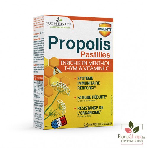 3 CHENES PROPOLIS PASTILLES 40 PASTILLES