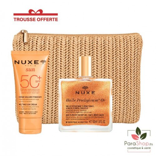 NUXE SUN TROUSSE Creme fondante SPF50+ +HUILE PRODIGIEUSE OR 50ML