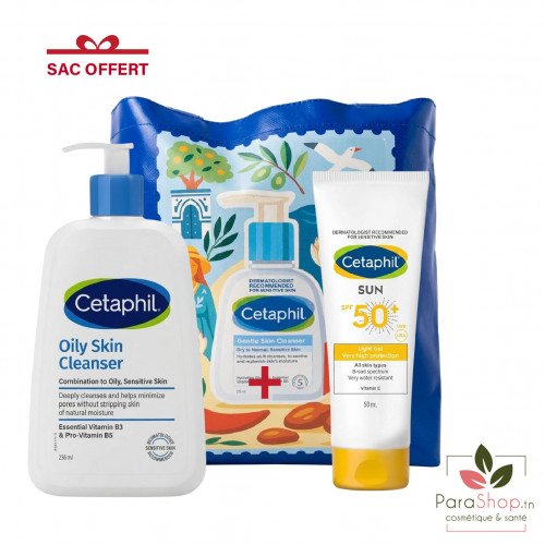 Cetaphil Pack Sun Light Gel + Lotion Nettoyante Peaux Grasses 236ML