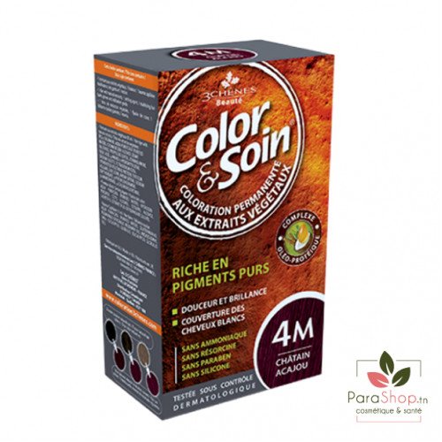 3 CHÊNES COLOR & SOIN COLORATION 4M CHATAIN ACAJOU