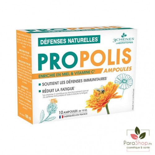 3 CHENES PROPOLIS 10 AMPOULES