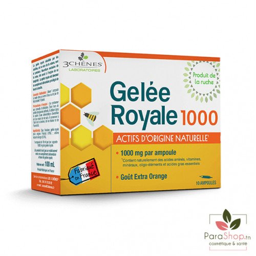 3 CHENES GELEE ROYALE 1000MG 10 AMPOULES X10ML