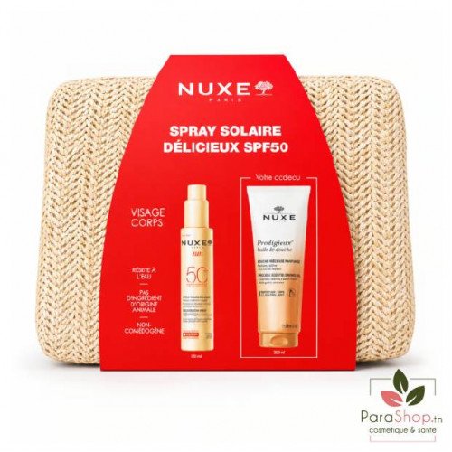 NUXE SUN TROUSSE Spray Solaire SPF50 + Huile de Douche 200ML OFFERTE