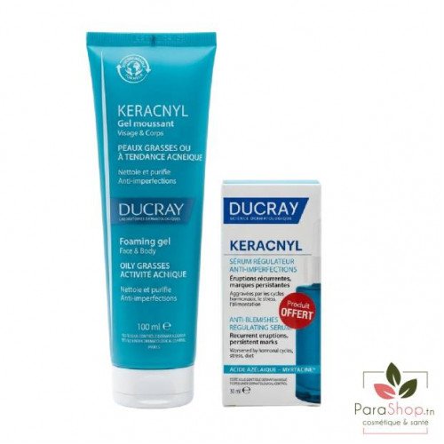 DUCRAY PACK KERACNYL SERUM  + GEL MOUSSANT 100ML OFFERT