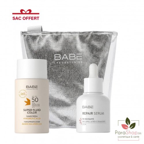 BABE PACK Super Fluid Color SPF50 + BABE REPAIR SERUM 30ML