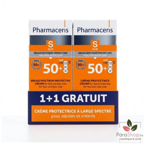 PHARMACERIS S CREME HAUTE PROTECTION SPF50+ 1+1 GRATUIT
