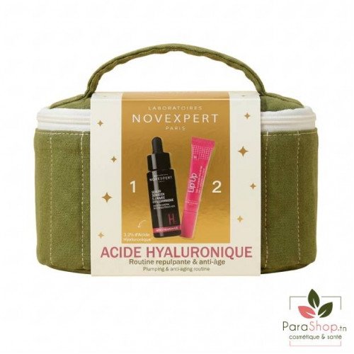 NOVEXPERT COFFRET SÉRUM BOOSTER À L'ACIDE HYALURONIQUE +LIP UP SOIN LEVRES REPULPANT OFFERT