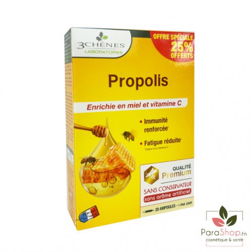 3 CHENES PROPOLIS 20 AMPOULES