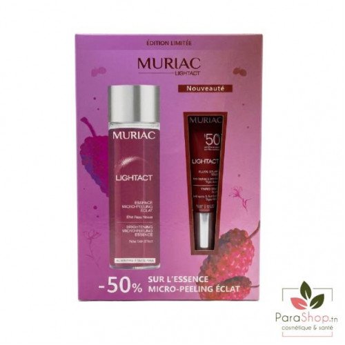 MURIAC Pack Essence Micro Peeling Eclat + Fluide Solaire Teinte Spf50+ 02 Beige Naturel